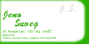 jeno suveg business card